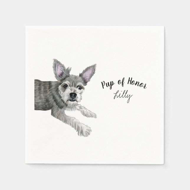 Hund Cocktail Napkins Pappersservett (Framsidan)