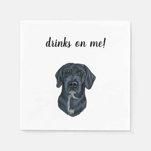Hund Cocktail Napkins Pappersservett (Framsidan)
