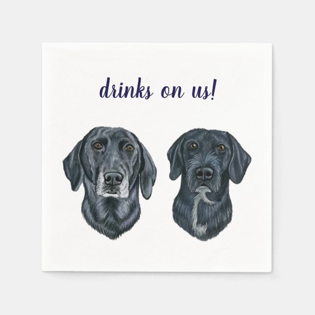 Hund Cocktail Napkins Pappersservett (Framsidan)