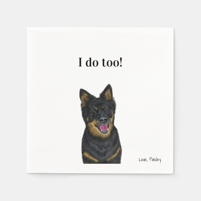 Hund Cocktail Napkins Pappersservett (Framsidan)