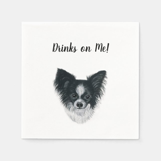 Hund Cocktail Napkins Pappersservett (Framsidan)