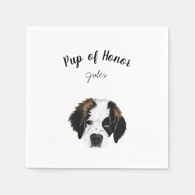 Hund Cocktail Napkins Pappersservett (Framsidan)