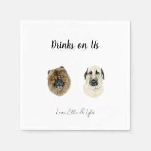 Hund Cocktail Napkins Pappersservett