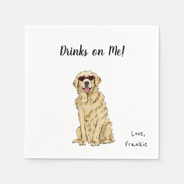 Hund Cocktail Servetter (Framsidan)