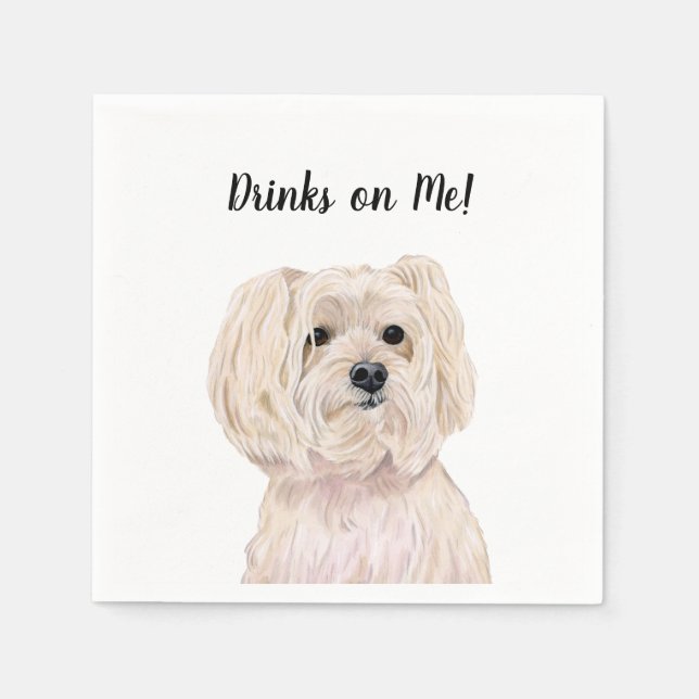 Hund Cocktail Servetter (Framsidan)