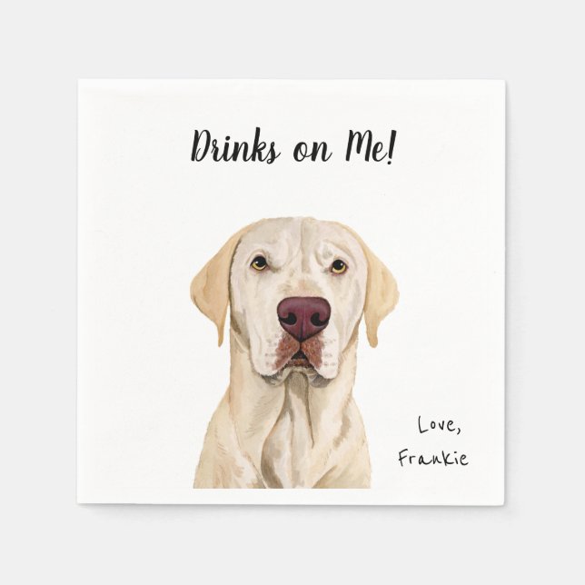 Hund Cocktailservetter Pappersservett (Framsidan)