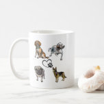 Hund Collage Coffee Mugg - Tass & Heart Design!<br><div class="desc">Grattis till din hårig vän med den här goda hund-kollage mugg! Bildspel: Facklig utskrift och hjärtdesign med utrymme för foton från många hund i en charmerande kollage. Keramisk perfekt av hög kvalitet för kaffe, te eller hett choklad. Dishwasher och mikrovågsugn säker. Snabb frakt! Perfekt för hundälskare, husdjursföräldrar eller minneshögtider med...</div>