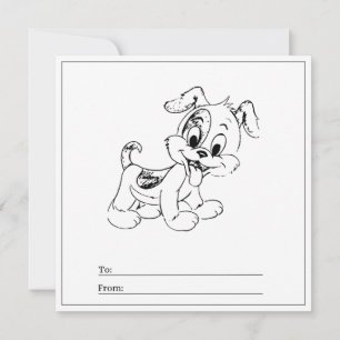 Hund Coloring Page Kid Boy Card Lycklig Valentine'