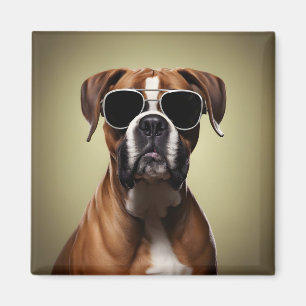 Hund coola Boxer Magnet