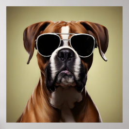 Hund coola Boxer Poster