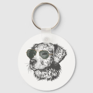 Hund coola Shades Nyckelring