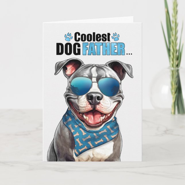Hund Coolest Pappa Fars dag Helgkort (Framsida)