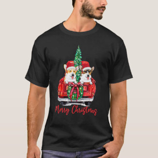 Hund Corgi Red Lastbil jul Pajama T Shirt