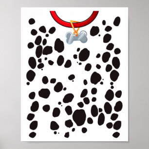 Hund Costume Dalmations Spots Puppy Print Hallowee Poster