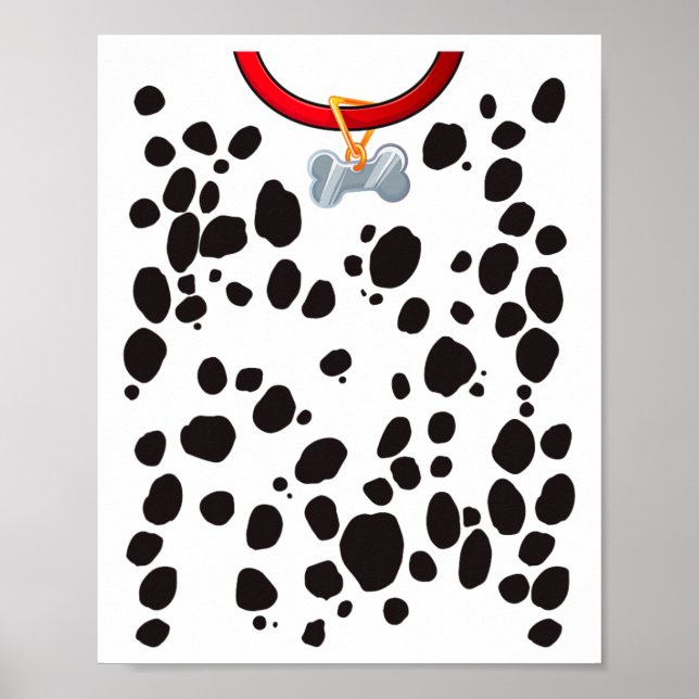 Hund Costume Dalmations Spots Puppy Print Hallowee Poster (Framsidan)