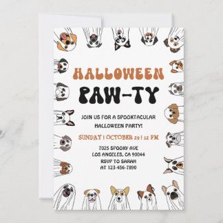 Hund Costume Parad hund Halloween fest Inbjudan