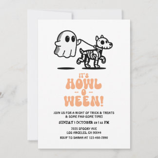 Hund Costume Party hund Halloween fest Inbjudan