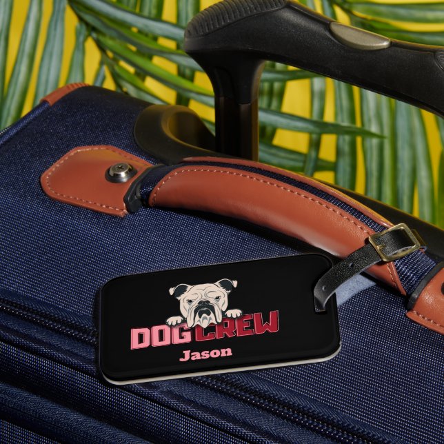 Hund Crew Bulldog-Anpassningsbar Bagagebricka (Framsida Insitu 3)