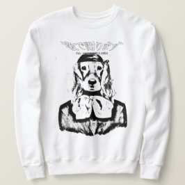 HUND CREWNECK I APOLOGIZE SENARE (SVART OCH VITT) LÅNG ÄRMAD TRÖJA
