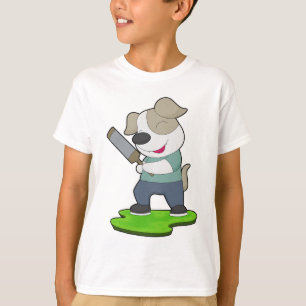 Hund Cricket Kricketträ T Shirt