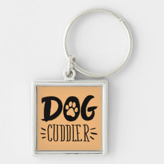Hund Cuddler Hund Cuddler Drawn Tass Fyrkantig Silverfärgad Nyckelring