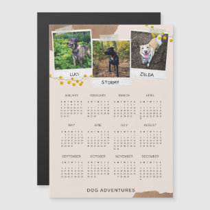 Hund Cute 2023 Magnetic Calendar