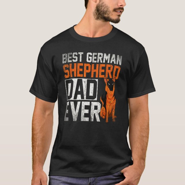 Hund Cute German Shepherd T Shirt (Framsida)