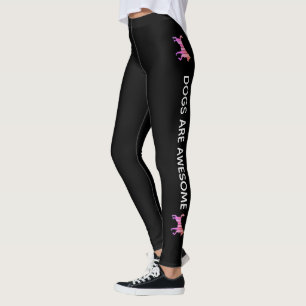 Hund - Cute Pet Art, Rosa Abstrakt Animal Leggings