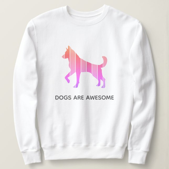 Hund - Cute Pet Art, Rosa Abstrakt Animal T Shirt (Design framsida)