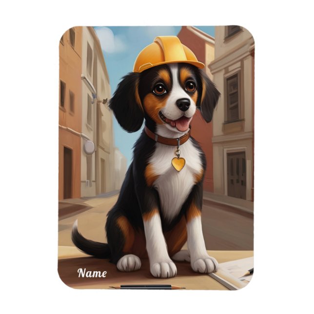Hund Cute Puppy Art Magnet (Vertikal)