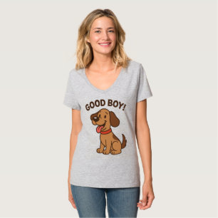 Hund 🐶 Cute Tecknad Valp med Roligt Vibes T Shirt
