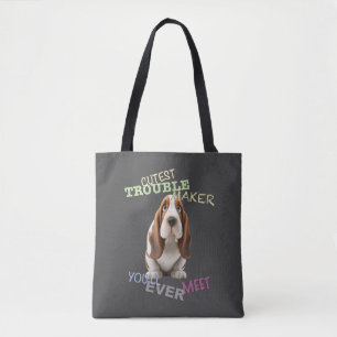 Hund Cuttest Trouble Maker Cute Adsible Funny Tygkasse