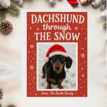 Hund Dachshund-julkort