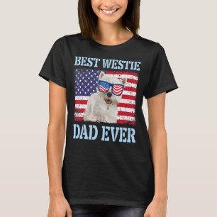 Hund Dadd för den bästa Westie-dagen i Pappa vid L T Shirt