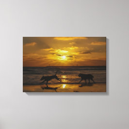 Hund Dag i Sol Canvastryck