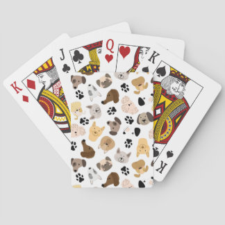 Hund dagar - Hundraser och Hund Mönster Casinokort
