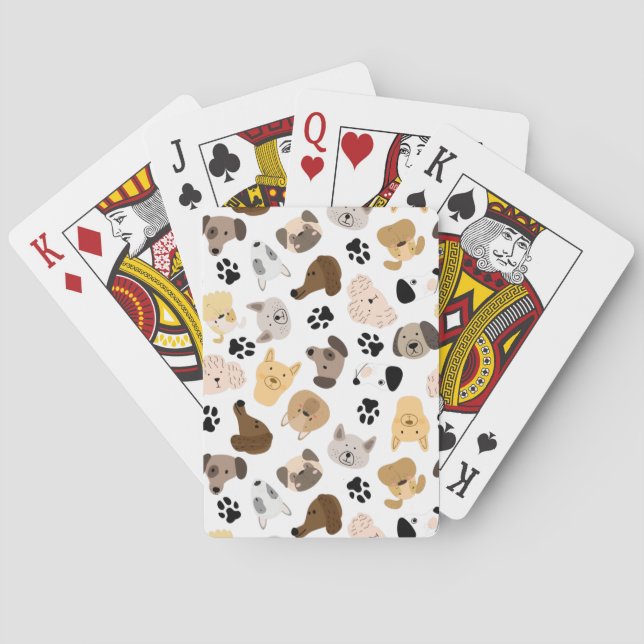 Hund dagar - Hundraser och Hund Mönster Casinokort (Baksidan)