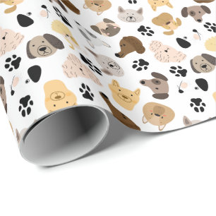 Hund dagar - Hundraser och Hund Mönster Presentpapper