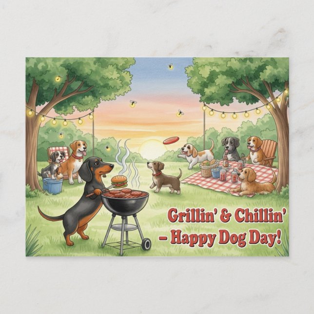 Hund dagen hund älskare Internationell Vykort (Framsida)