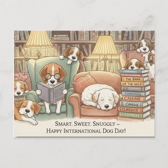 Hund dagen hund älskare Internationell Vykort (Framsida)