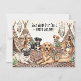 Hund dagen hund älskare Internationell Vykort