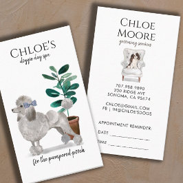 Hund dagspass - Groom Business & Möte påminnelse Visitkort
