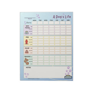 Hund Daily Tracker: måndag Starter Anteckningsblock