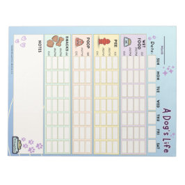 Hund Daily Tracker, Söndag Start Anteckningsblock