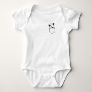 Hund Dalmatien Retriver Cute Hundar Breast Pocket T Shirt