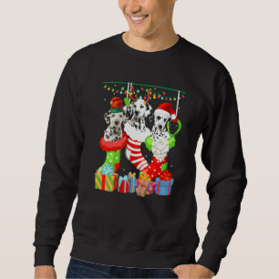 Hund Dalmatiner Jul Sockar Xmas Pyjamas Husdjur Va Lång Ärmad Tröja