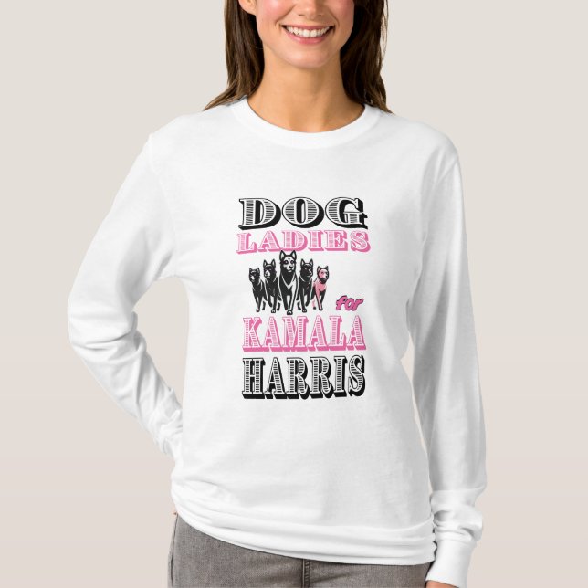 Hund dam för Kamala Harris T Shirt (Framsida)