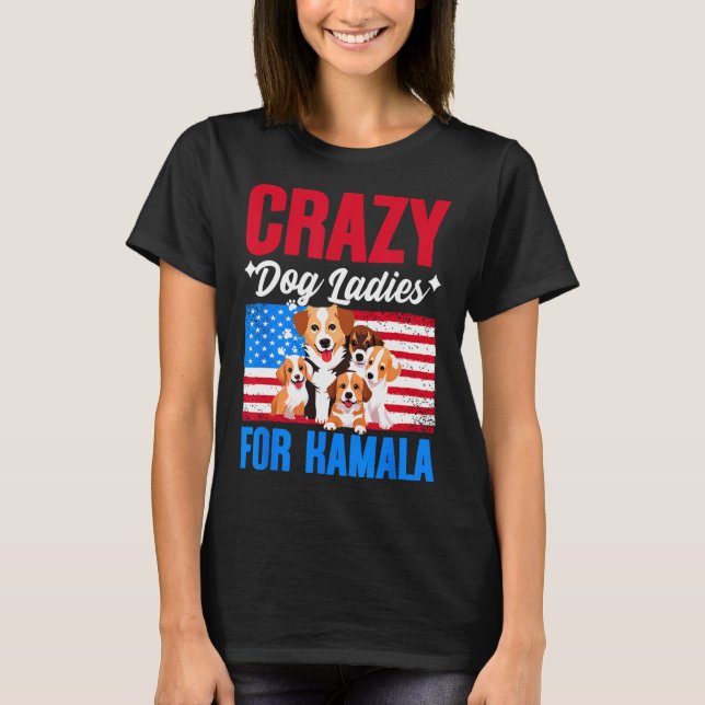 Hund Dam för Kamala Harris Usa President Hund Own T Shirt (Framsida)