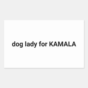 Hund dam för Kamala-minimalisttexten lustig vit Rektangulärt Klistermärke