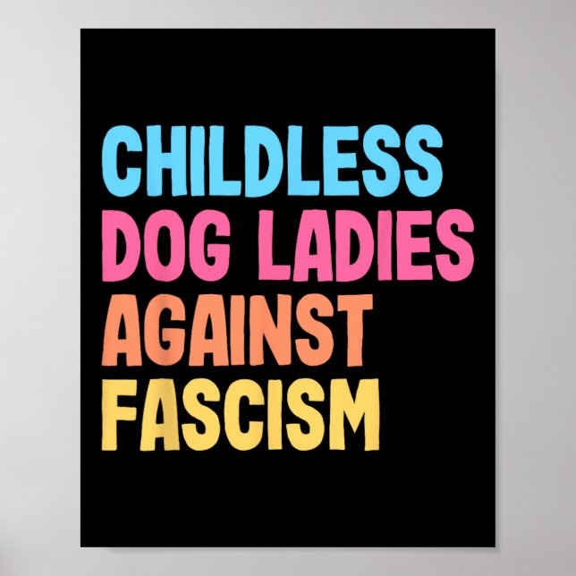 Hund Dam mot fascismen Kamala Harris Poster (Framsidan)